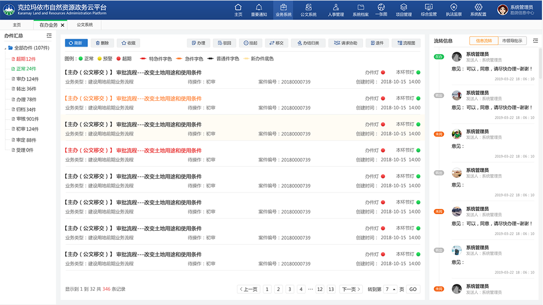 在辦業務界面設計