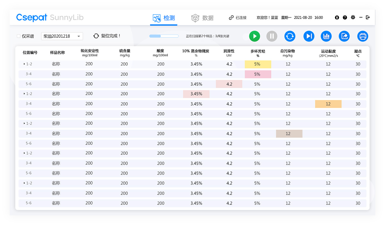 油氣檢測軟件UI界面設計